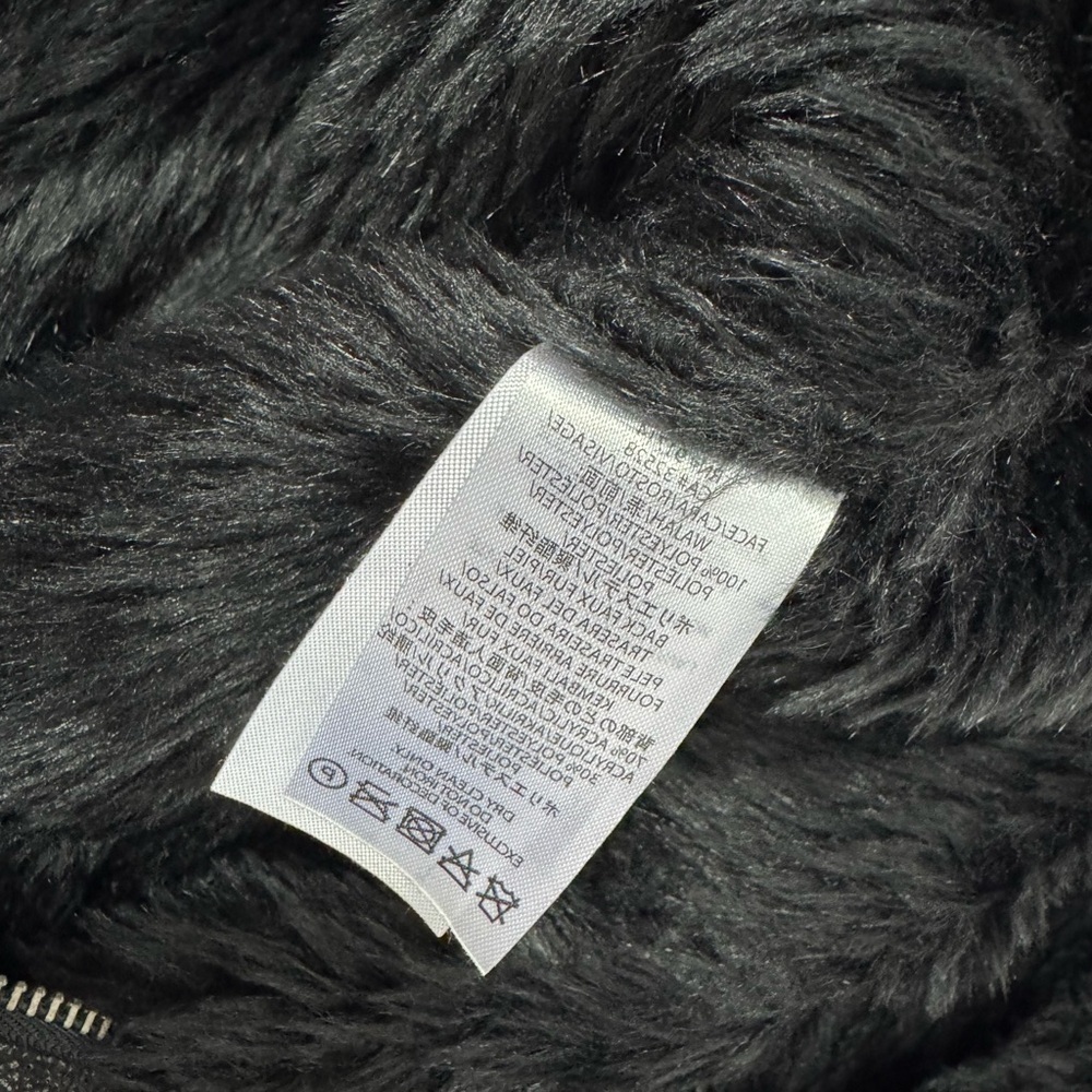 A/X Armani Exchange Faux Leather Faux Fur Lining Moto Jacket - Picture 9 of 10
